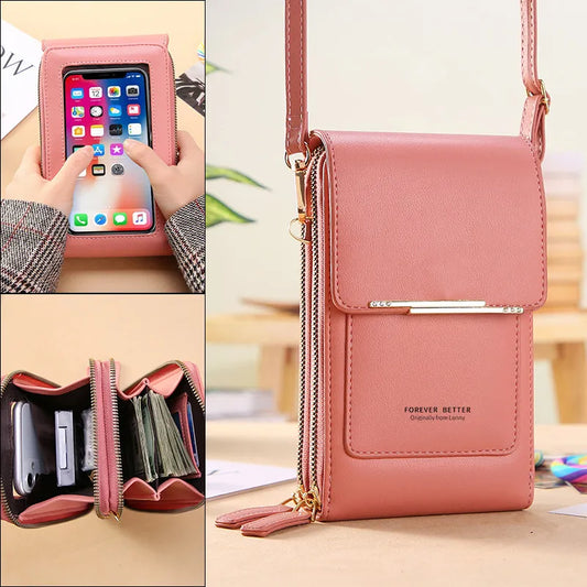 Fashion Handbag Bag of Women Soft Leather Girls Women's Bag Small Wallets Touch Screen Cell Phone Purse Crossbody Shoulder Bag - NJPH Best Selling 