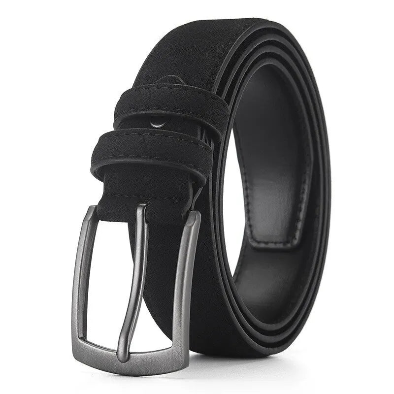 Men Suede Belt Retro Trend Alloy Buckle Men Belt Large Size Genuine High-End Belt 2025 New, Gift For Boyfriend And Dad