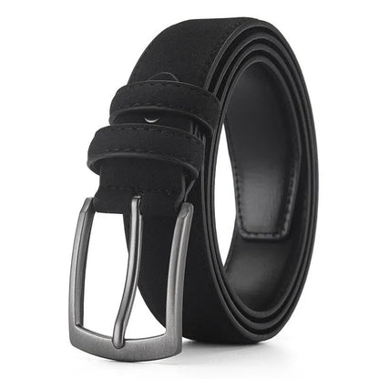 Men Suede Belt Retro Trend Alloy Buckle Men Belt Large Size Genuine High-End Belt 2025 New, Gift For Boyfriend And Dad