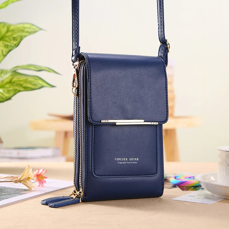 New Women Handbags Female Pu Leather Shoulder Bags Touch Screen Phone Purse Crossbody Bag Large Capacity Hand Bag Dropshipping - NJPH Best Selling 