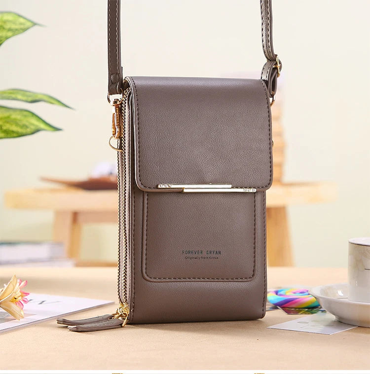 New Women Handbags Female Pu Leather Shoulder Bags Touch Screen Phone Purse Crossbody Bag Large Capacity Hand Bag Dropshipping - NJPH Best Selling 