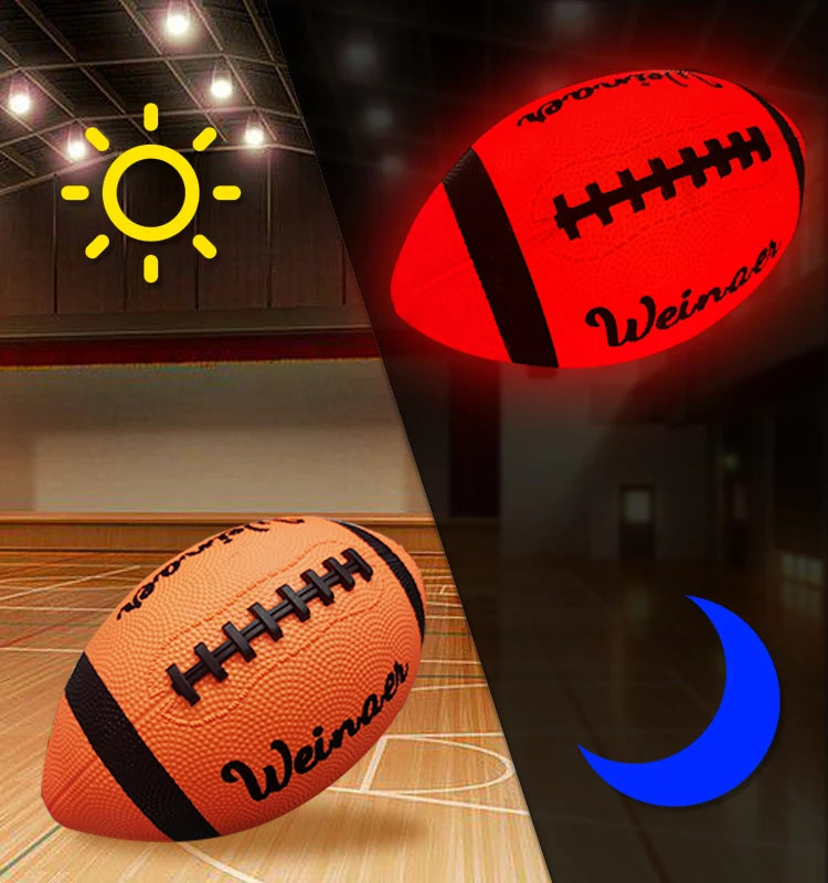 Light Up Football - Glow in the Dark FootBall - NO 6 - Outdoor Sports Birthday Gifts for Boys 8-15+ Year Old - Kids - Cool Toys - NJPH Best Selling 