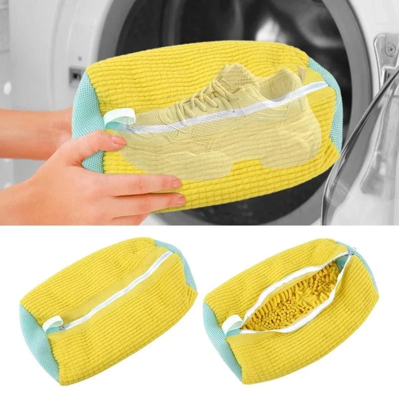 1/2PCS Washing Shoes Bag Cotton Laundry Fluffy Fibers Easily Remove Dirt Washing Bags Anti-Deformation Shoes Clothes Organizer - NJPH Best Selling 