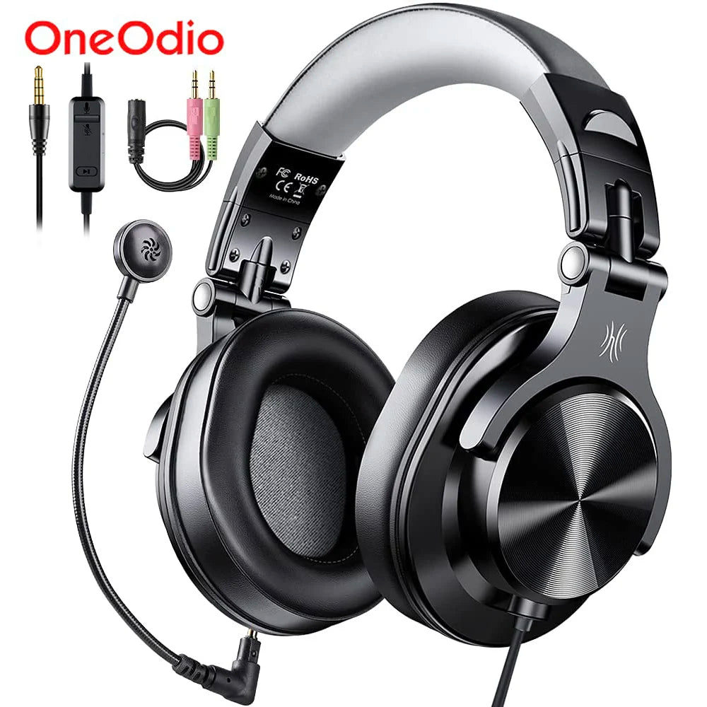 Oneodio A71D Wired Gaming Headset Gamer 3.5mm Over-Ear Gaming Headphones With Detachable Microphone For PC Computer PS4 Xbox - NJPH Best Selling 