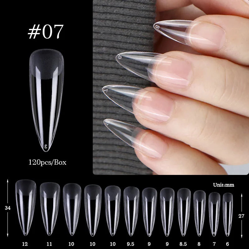 Nail Art Press on False Nails Fake Nails Coffin Gel Nails Extension System Full Cover Short Nail Soft Gel Tips Accessories Tool - NJPH Best Selling 