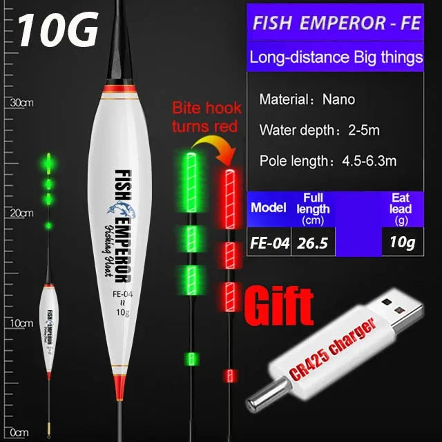 2024 New Fishing Float Set Led Smart Electronic Luminous Floats 3g 5g 7g 10g 13g 15g 20g Gravity Sensing Winter Summer Fishing - NJPH Best Selling 