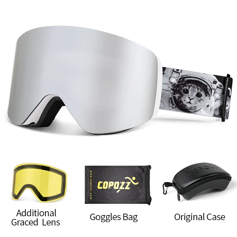 COPOZZ Professional Winter Ski Goggles Magnetic Quick-Change Double Layers Anti-Fog Snowboard goggles Men Women Ski Equipment - NJPH Best Selling 