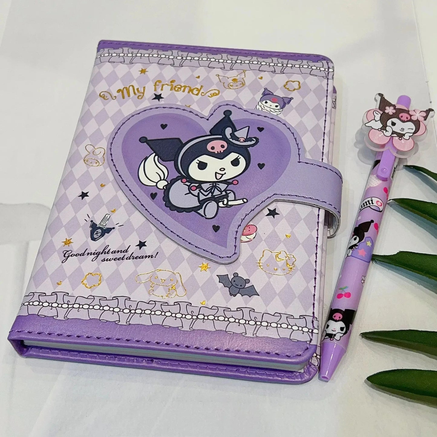 Sanrio Hello Kitty Notebook Gel Pens Kuromi Cinnamoroll Notepad Daily Weekly Agenda Planner Stationery Set Office School Supplie - NJPH Best Selling 