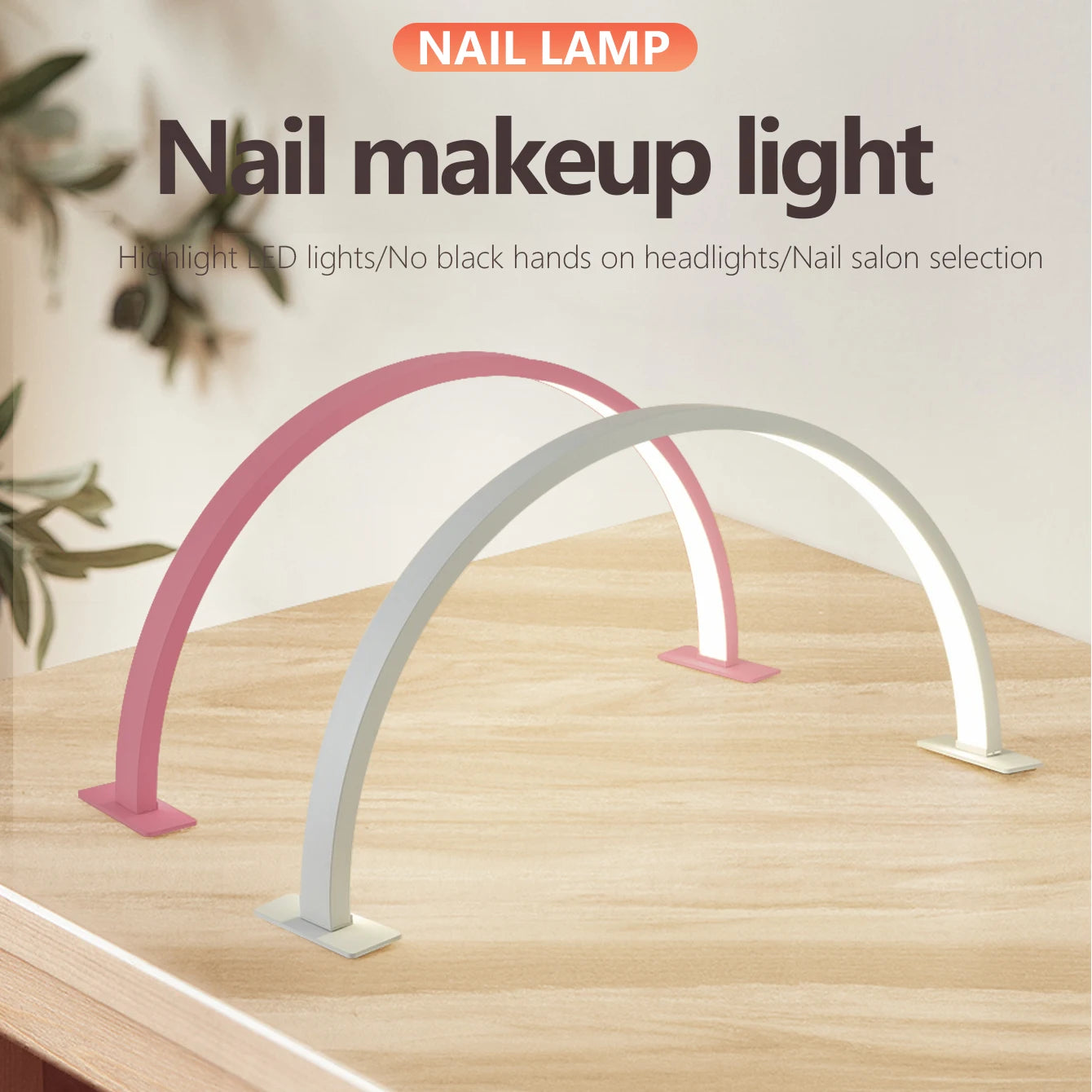 Half Moon U-shaped Nail Beauty Light fixture Beauty Salon Desktop Nail Care Eye Care Simple LED Work Table Lamp - NJPH Best Selling 