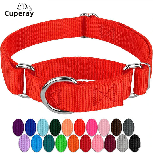 Dog Collar Adjustable Nylon Anti-Punch Pet Collar with Metal D Ring Strong & Durable for Medium & Large Dogs Training Dog Collar - NJPH Best Selling 