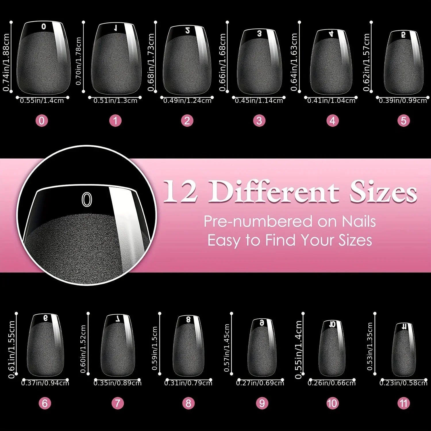 600PCS Short Coffin Nail Tips Half Matte False Tips Full Cover Soft Gel Coffin Shaped Acrylic Nail Tips Clear - NJPH Best Selling 