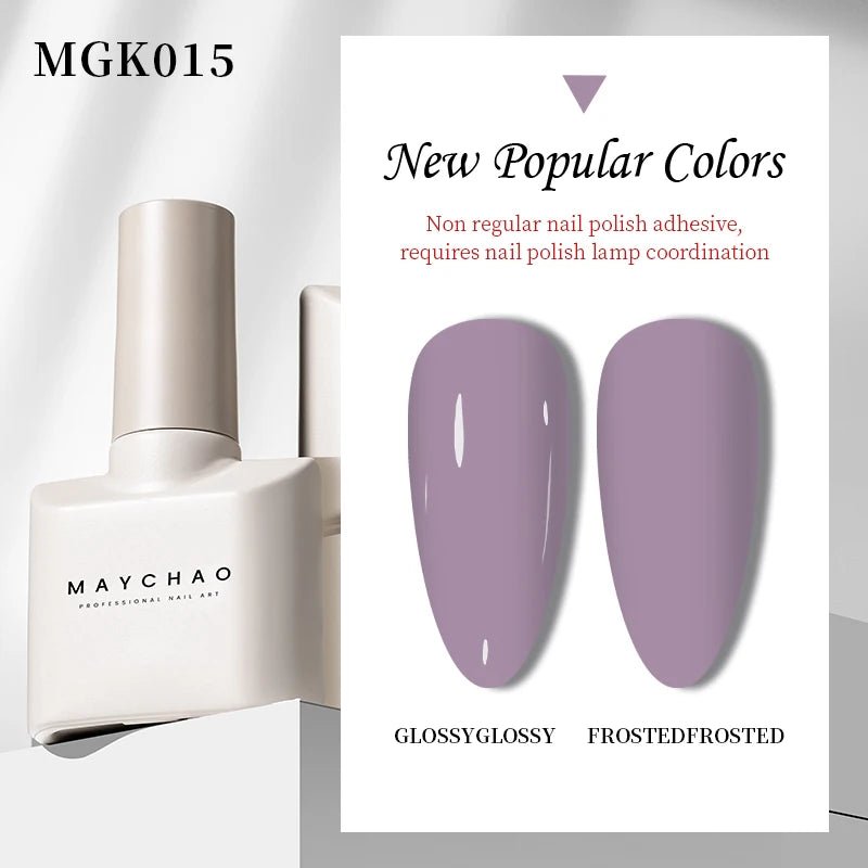 MAYCHAO 12ml Gel Nail Polish 48 Colors Glossy Semi Permanent Soak Off UV LED Frosted Gel Nails Painting Varnish - NJPH Best Selling 