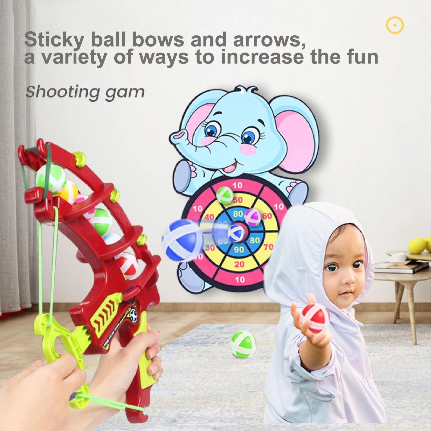 Sport Slingshot Target Sticky Ball Dartboard Basketball Board Games Educational Children's outdoor Game toy - NJPH Best Selling 