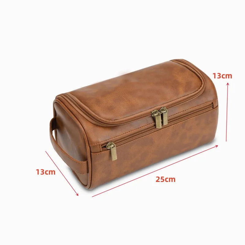 Men Vintage Luxury Toiletry Bag Travel Necessary Business Cosmetic Makeup Cases Male Hanging Storage Organizer Wash Bags - NJPH Best Selling 