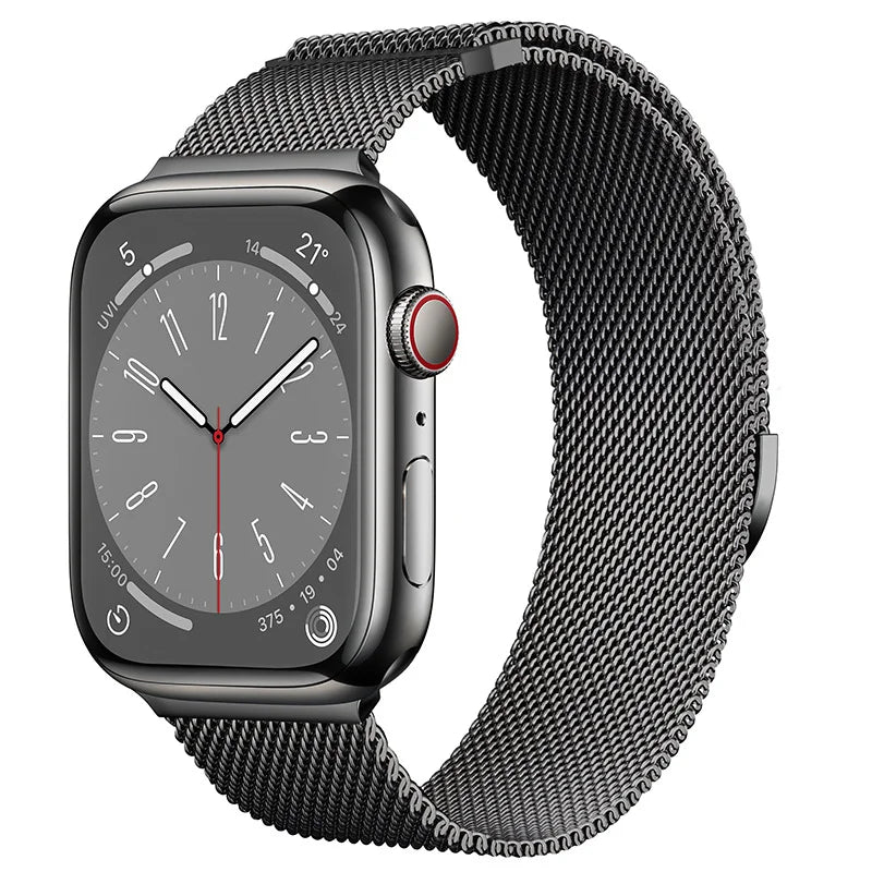 Milanese Loop Strap For Apple Watch Band 8 7 45mm 41mm Ultra 49mm Metal Magnetic Bracelet iWatch 6 5 4 3 SE 44mm 40mm 42mm Belt - NJPH Best Selling 