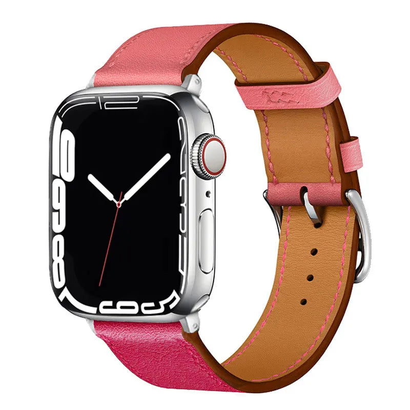 Leather Watch Straps for Apple Watch band 44mm 49mm 45mm 42mm 40mm 41mm 38mm sport bracelet iWatch series Ultra 9-8-7-6-5-4-3-SE - NJPH Best Selling 