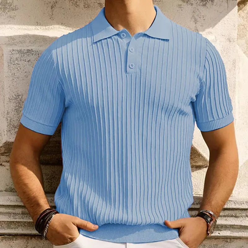 2024 New Summer Candy Color Knit Polo Shirt for Men Breathable and Cool Brand Quality Mens Summer Short Sleeve T Shirts MY1064 - NJPH Best Selling 