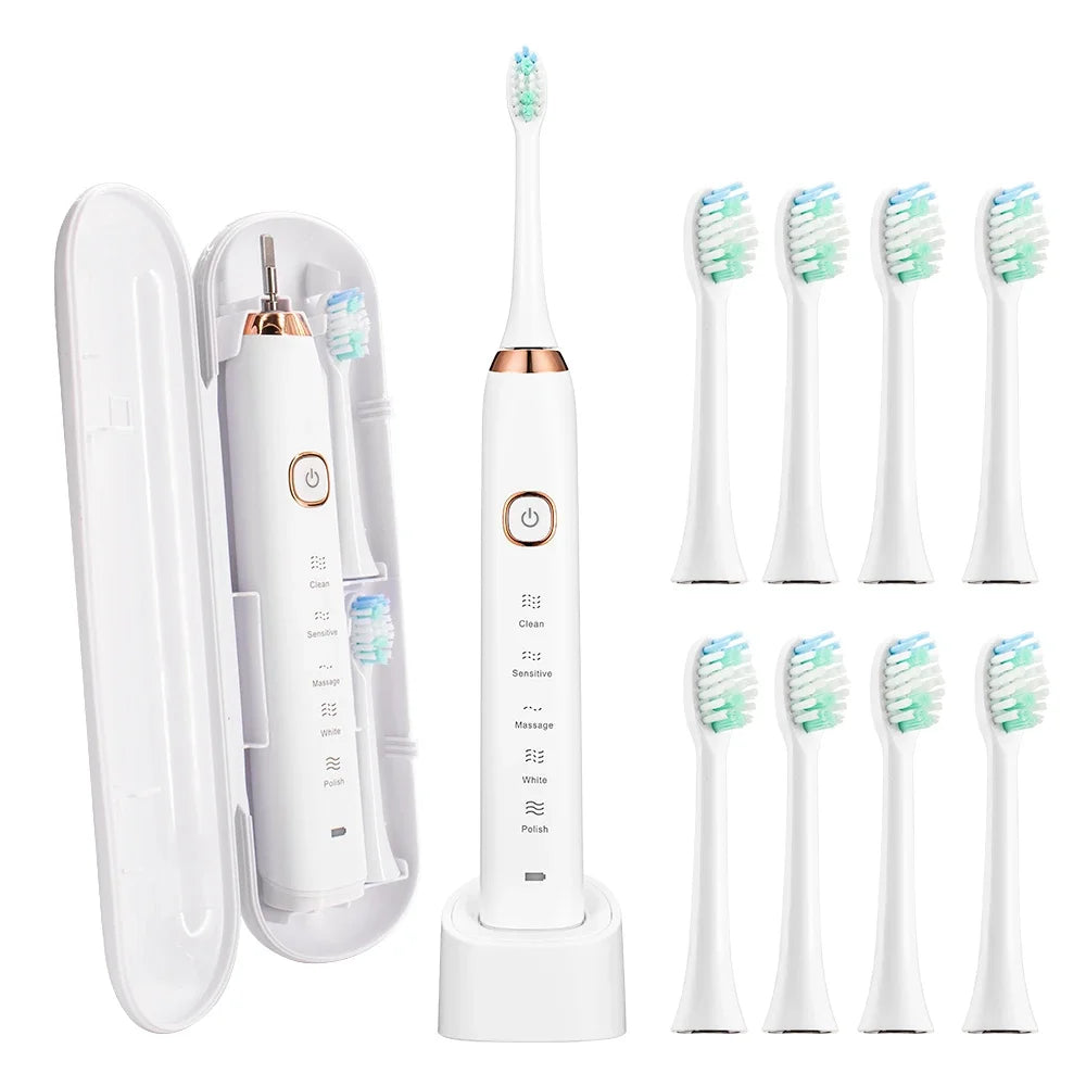 Electric Toothbrush USB Rechargeable IPX7 Waterproof S100 Ultrasonic SonicToothbrush Electric for Adult Suitable for Gift - NJPH Best Selling 