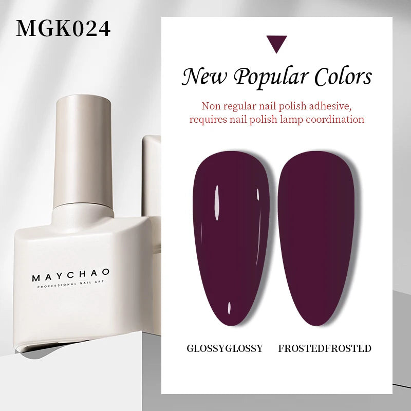 MAYCHAO 12ml Gel Nail Polish 48 Colors Glossy Semi Permanent Soak Off UV LED Frosted Gel Nails Painting Varnish - NJPH Best Selling 