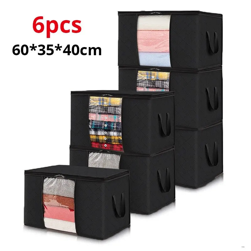 6pcs/set Clothes Storage Bags Upgraded Foldable Fabric Storage Bags Storage Containers For Organizing Bedroom - NJPH Best Selling 