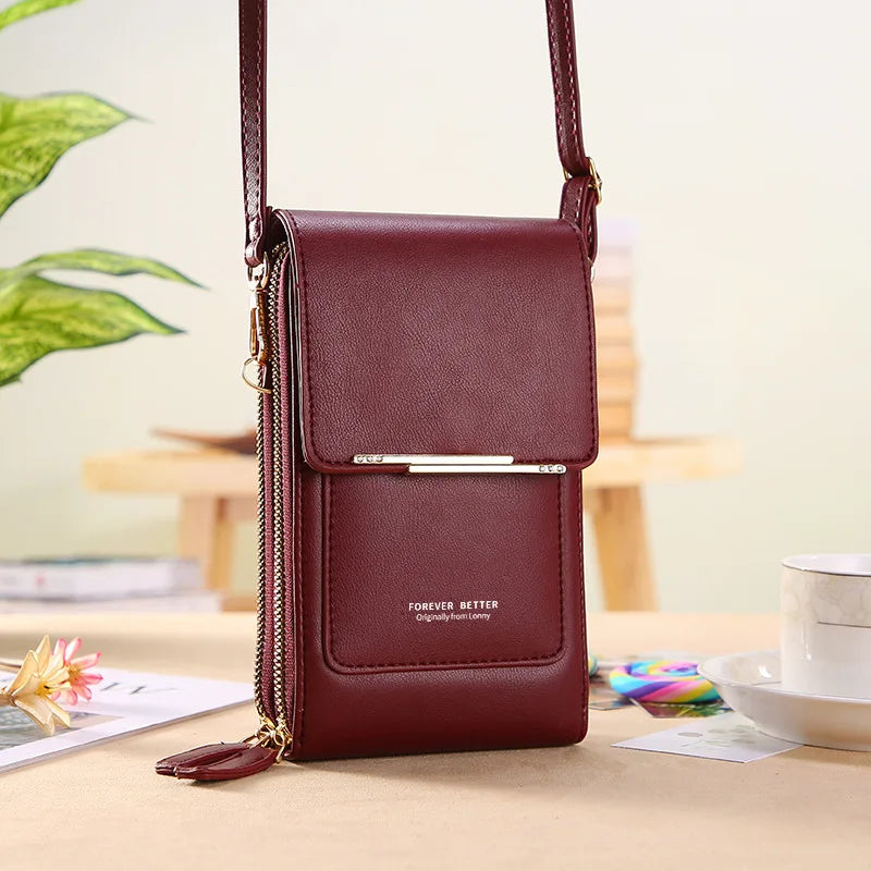 Fashion Handbag Bag of Women Soft Leather Girls Women's Bag Small Wallets Touch Screen Cell Phone Purse Crossbody Shoulder Bag - NJPH Best Selling 