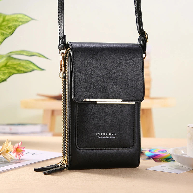 New Women Handbags Female Pu Leather Shoulder Bags Touch Screen Phone Purse Crossbody Bag Large Capacity Hand Bag Dropshipping - NJPH Best Selling 