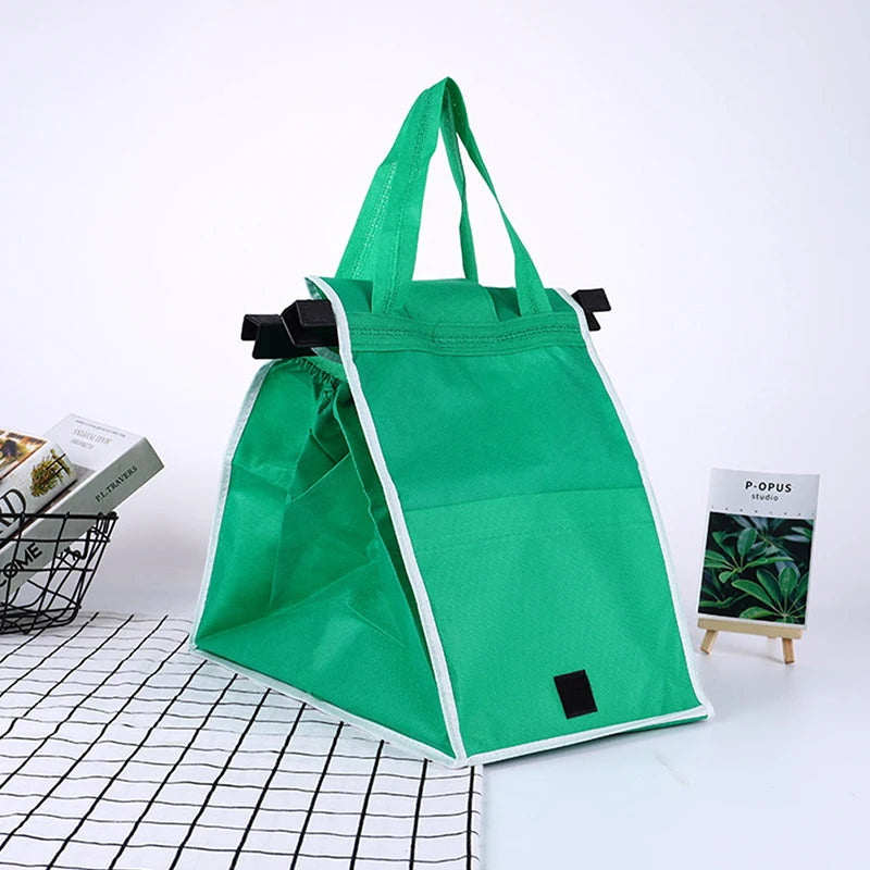 Supermarket Shopping Bag Eco Friendly Trolley Tote Thicken Cart Bags Large Capacity Handbag Foldable Reusable Women Cart Bag 1PC - NJPH Best Selling 