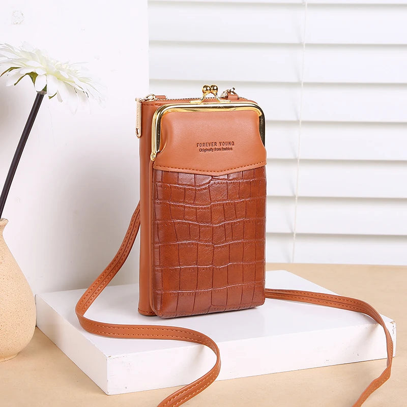 NEW Fashion Stone Pattern Crossbody Bag Women's PU Leather Luxury Samll Phone Pocket Ladies Purse Shoulder Bags Handbags - NJPH Best Selling 