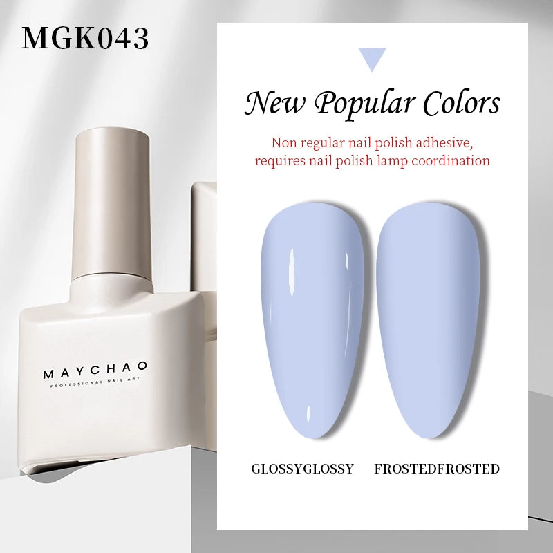 MAYCHAO 12ml Gel Nail Polish 48 Colors Glossy Semi Permanent Soak Off UV LED Frosted Gel Nails Painting Varnish - NJPH Best Selling 