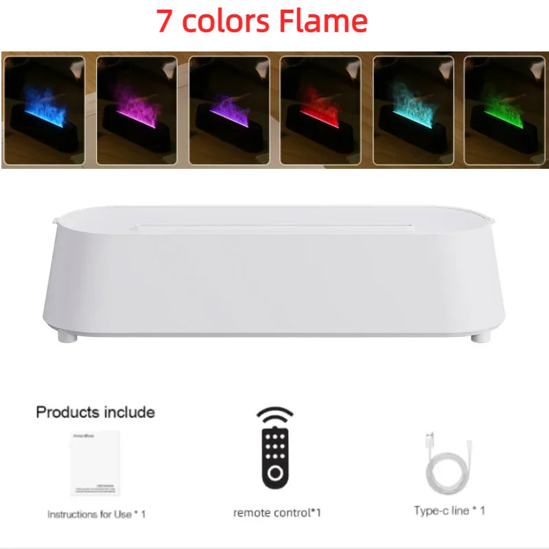 New Flame Ultrasonic Air Diffuser with Remote Control Cool Mist Maker 3D Simulation Air Humidifiers Aroma Essential Oil Diffuser - NJPH Best Selling 