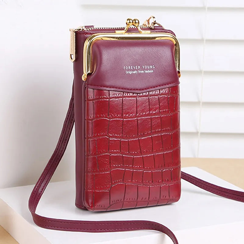 NEW Fashion Stone Pattern Crossbody Bag Women's PU Leather Luxury Samll Phone Pocket Ladies Purse Shoulder Bags Handbags - NJPH Best Selling 