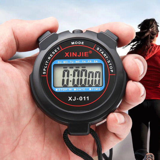 Sports Stopwatch Timer Athlete Referee Timer Portable Waterproof Fitness Timer With Date Display Alarm And Clock For Fitness - NJPH Best Selling 