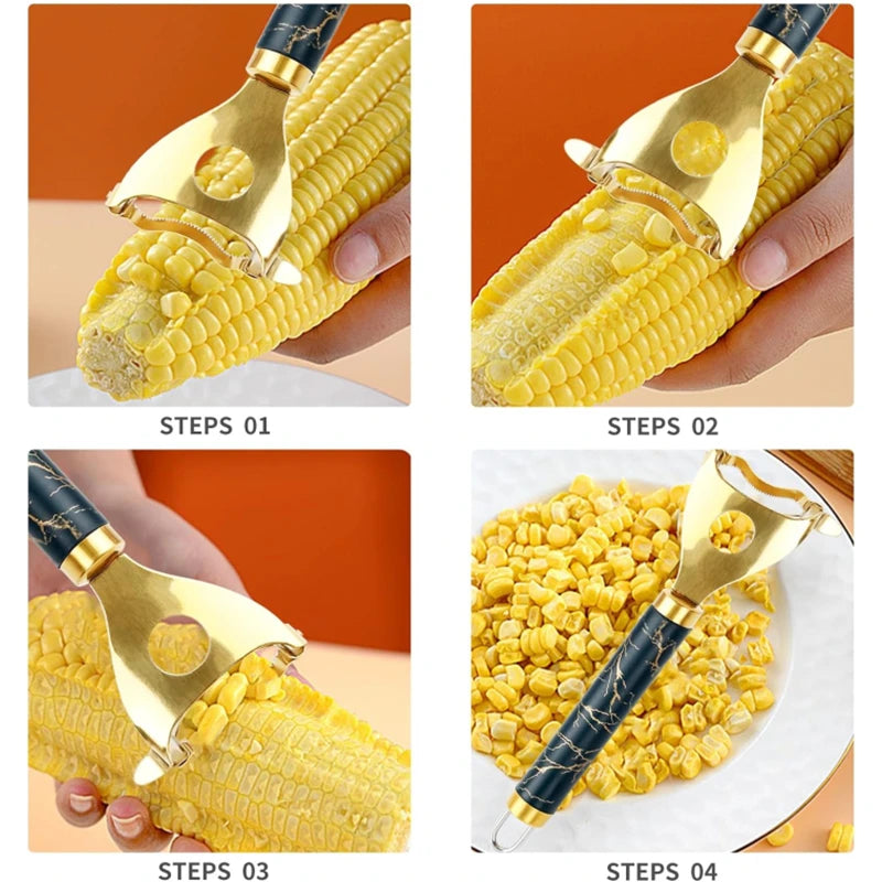 New 2/1PC Corn Planer Stainless Steel Corn Thresher Manual Corn Stripper Corn Kernel Peeler Corn Separator Kitchen Gadgets Tools - NJPH Best Selling 