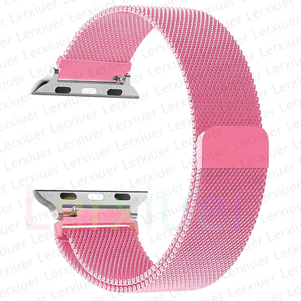 Magnetic Strap for Apple Watch bands 44mm 40mm 49mm 45mm 41mm 42mm 38mm 45 mm Metal bracelet iwatch series 3 6 7 8 9 SE ultra 2 - NJPH Best Selling 