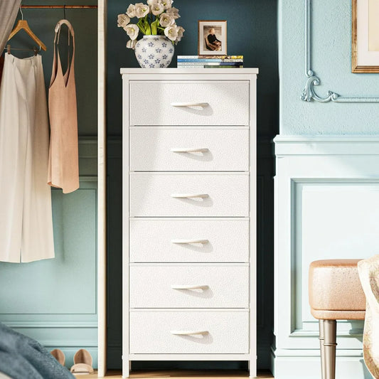 6 Drawer Dresser for Bedroom, Tall & Chests of Drawers, Fabric Dresser for Closet, Bedroom