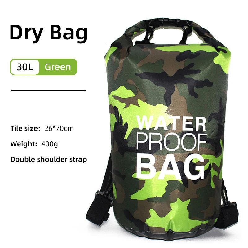 30L 15L Waterproof Dry Bags With Wet Separation Pocket Backpack For Kayaking Boating Swimming Outdoor Sports Bag XAZ9 - NJPH Best Selling 