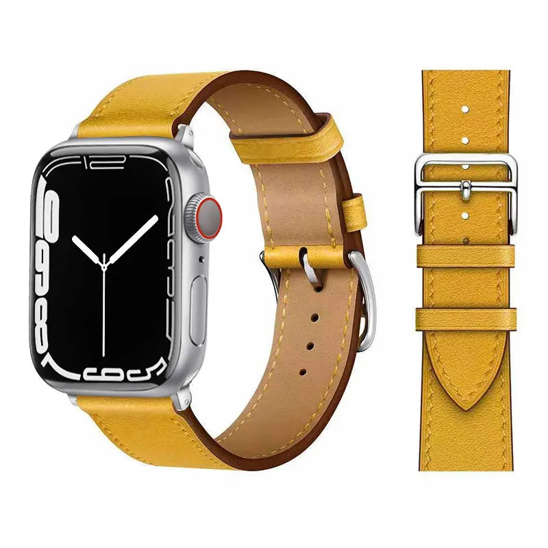 Leather Watch Straps for Apple Watch band 44mm 49mm 45mm 42mm 40mm 41mm 38mm sport bracelet iWatch series Ultra 9-8-7-6-5-4-3-SE - NJPH Best Selling 