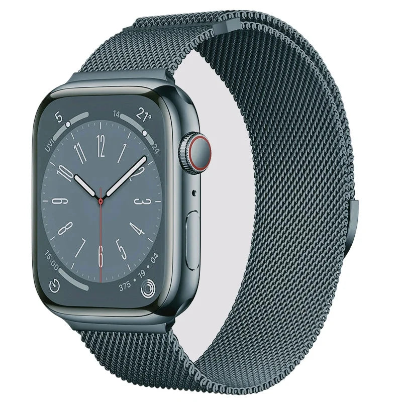 Milanese Loop Strap For Apple Watch Band 8 7 45mm 41mm Ultra 49mm Metal Magnetic Bracelet iWatch 6 5 4 3 SE 44mm 40mm 42mm Belt - NJPH Best Selling 