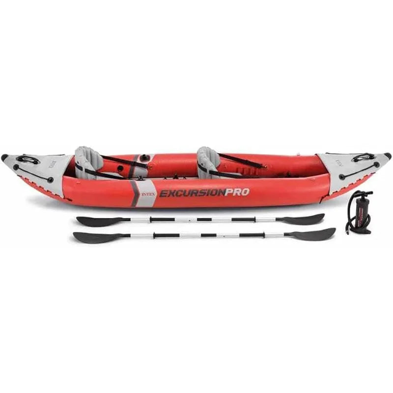 INTEX Excursion Pro Inflatable Kayak Series: Includes Deluxe 86in Kayak Paddles and High-Output Pump – SuperTough PVC - NJPH Best Selling 