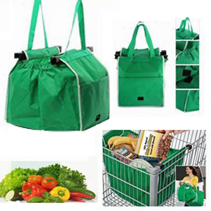 Supermarket Shopping Bag Eco Friendly Trolley Tote Thicken Cart Bags Large Capacity Handbag Foldable Reusable Women Cart Bag 1PC - NJPH Best Selling 