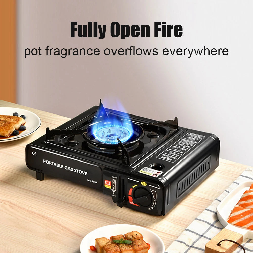 Camping Stove Automatic Ignition Large Firepower Stove Burner Windproof Energy Saving Alloy Dual-use Gas Stove Camping Supply