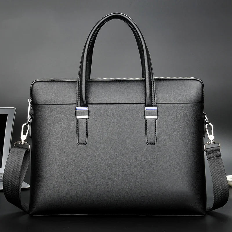 High Quality Men Briefcases Bag For 14 inch Laptop Business Travel Bags Handbags Leather Office Shoulder Bags For Man - NJPH Best Selling 