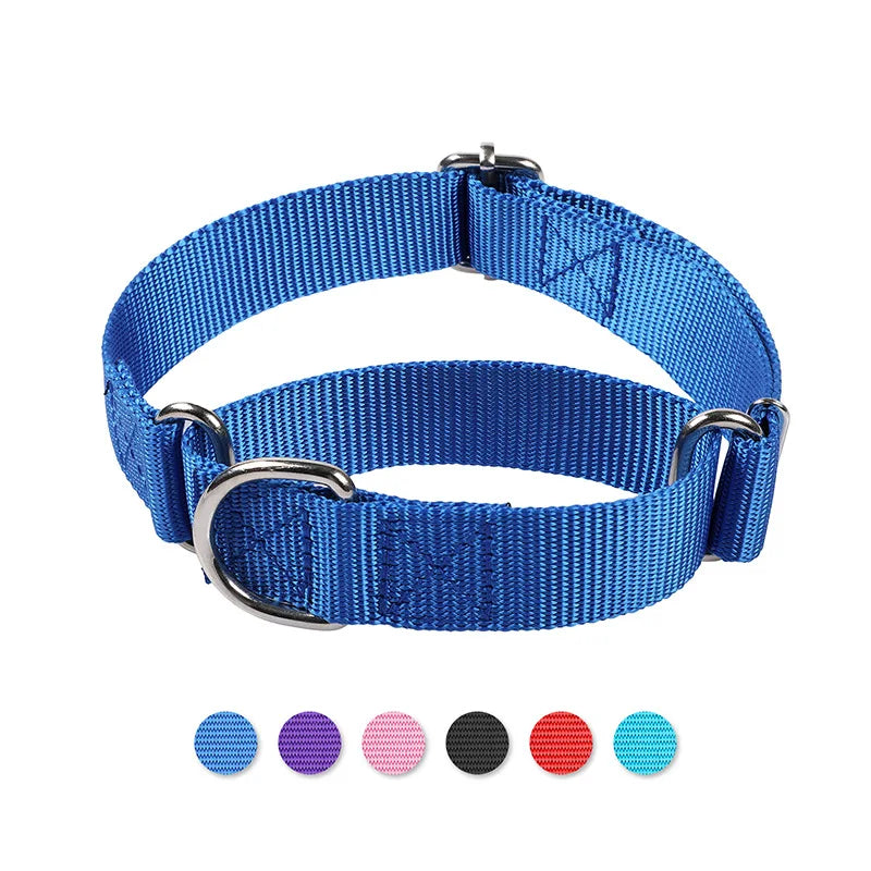 Dog Collar Adjustable Nylon Anti-Punch Pet Collar with Metal D Ring Strong & Durable for Medium & Large Dogs Training Dog Collar - NJPH Best Selling 