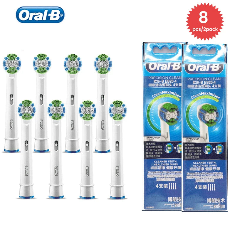 Original Oral B Electric Toothbrush Heads EB20 Precision Clean Tooth Remove Plaque Daily Oral Care Replacement Brush Head Nozzle - NJPH Best Selling 