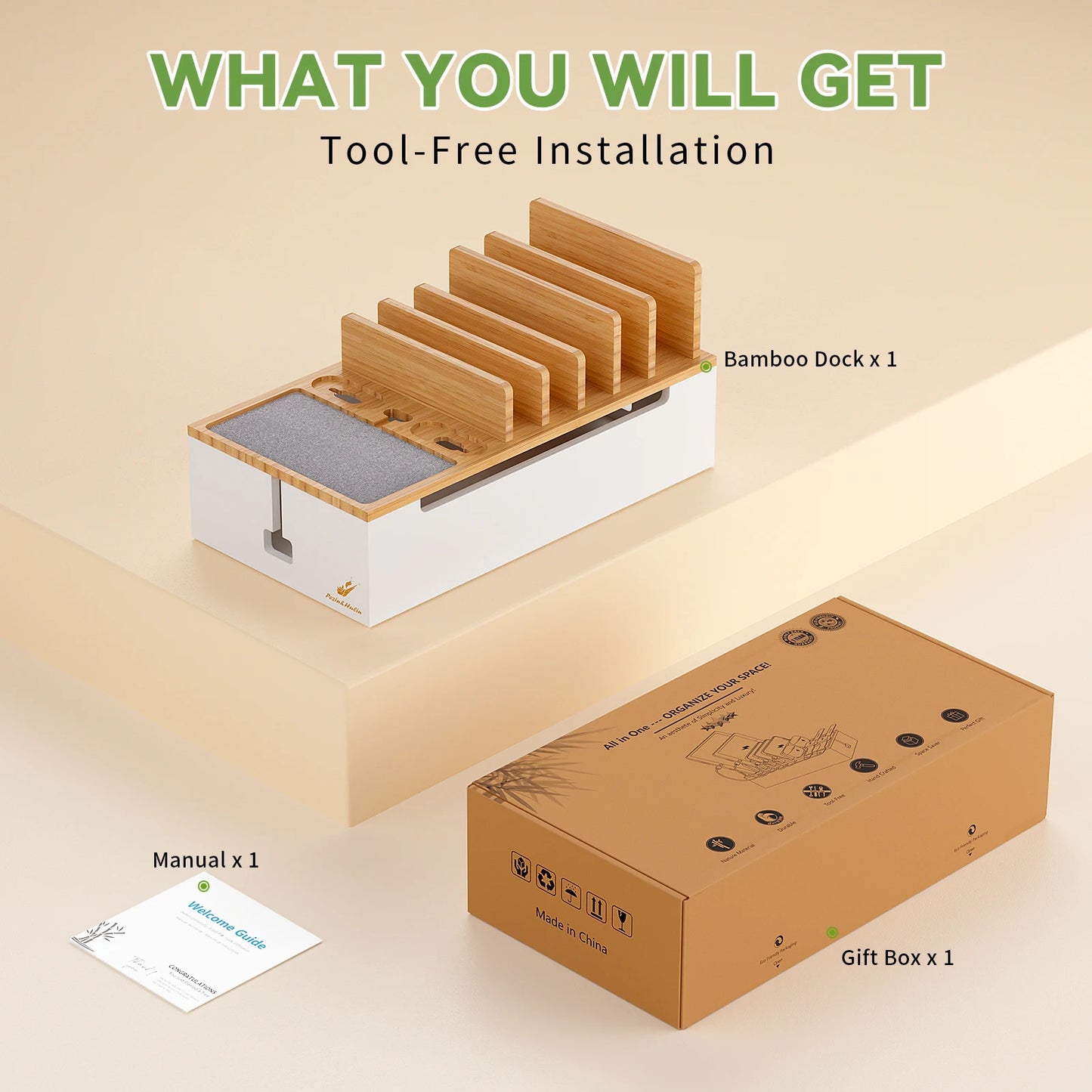 Charging Station for Multiple Devices Charger Dock Holder Stand for Cell Phone and Tablet Electronic Devices Organizer