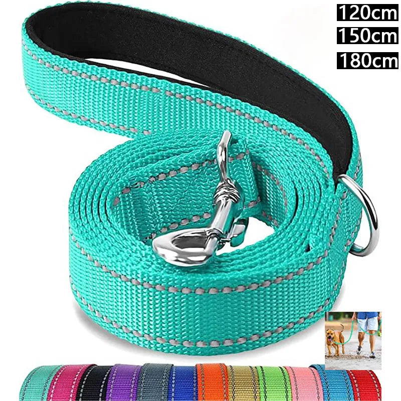 Night Reflection Dog Pet Towing Rope 1.2/1.5/1.8m Guard Rope Pet Walking Training Leash Cats Dogs Harness Collar Lead Strap - NJPH Best Selling 