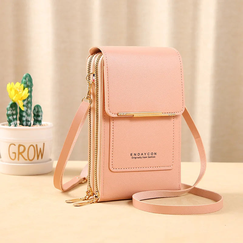 New Women Handbags Female Pu Leather Shoulder Bags Touch Screen Phone Purse Crossbody Bag Large Capacity Hand Bag Dropshipping - NJPH Best Selling 