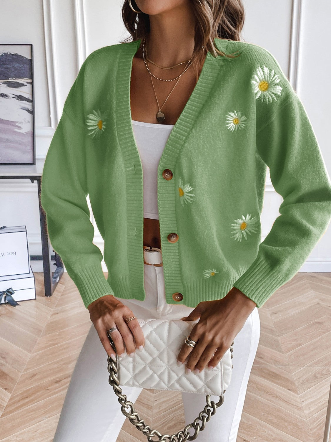 Floral Button Up Cardigan - NJPH Best Selling 