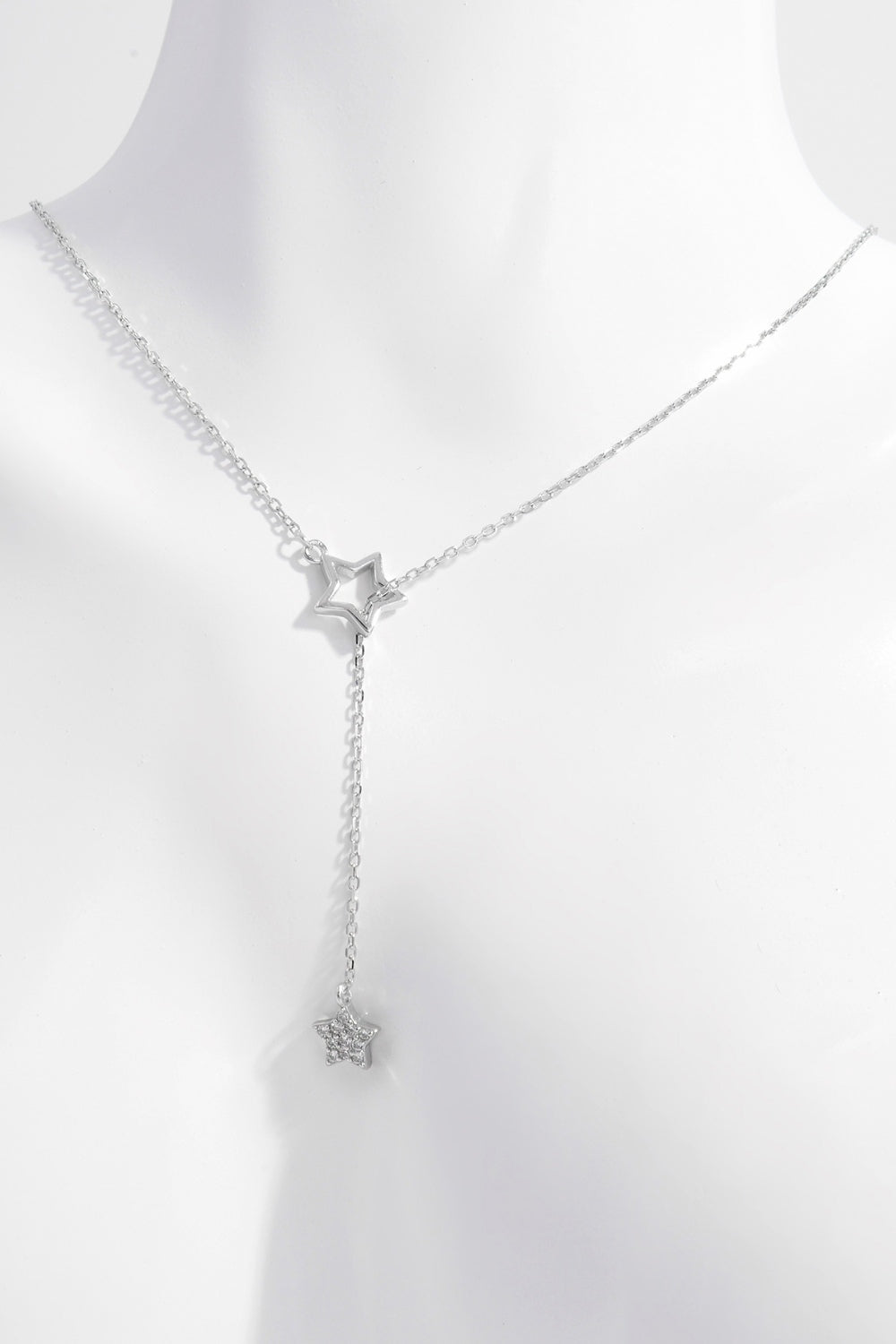 925 Sterling Silver Zircon Star Drop Necklace - NJPH Best Selling 