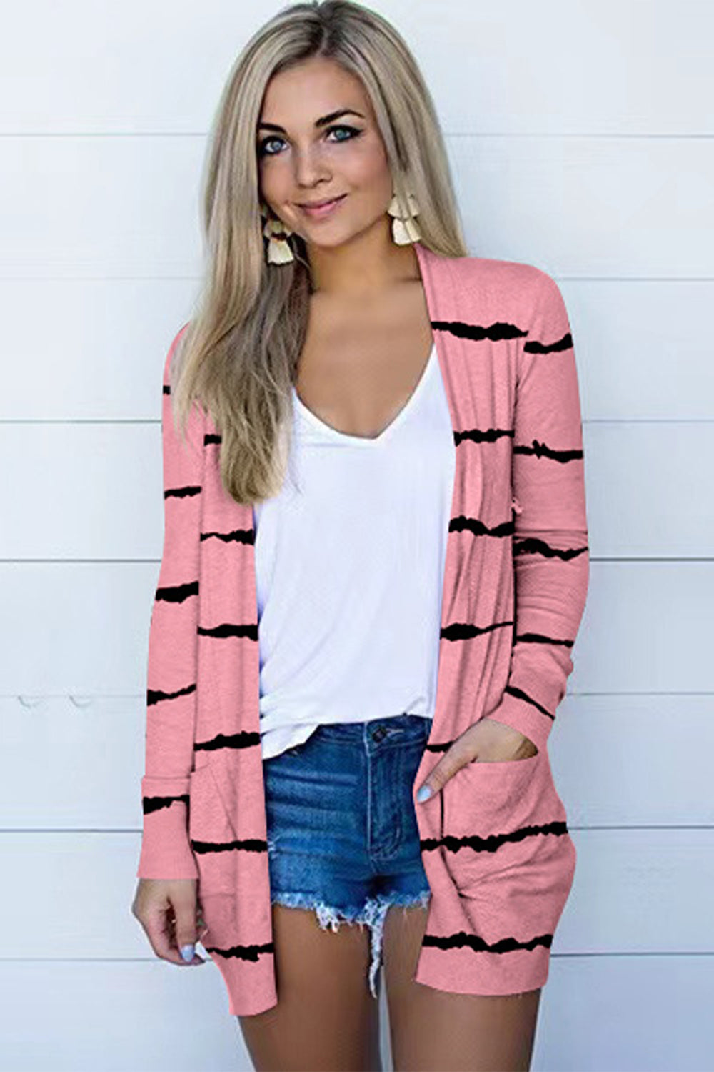 Printed Long Sleeve Cardigan - NJPH Best Selling 